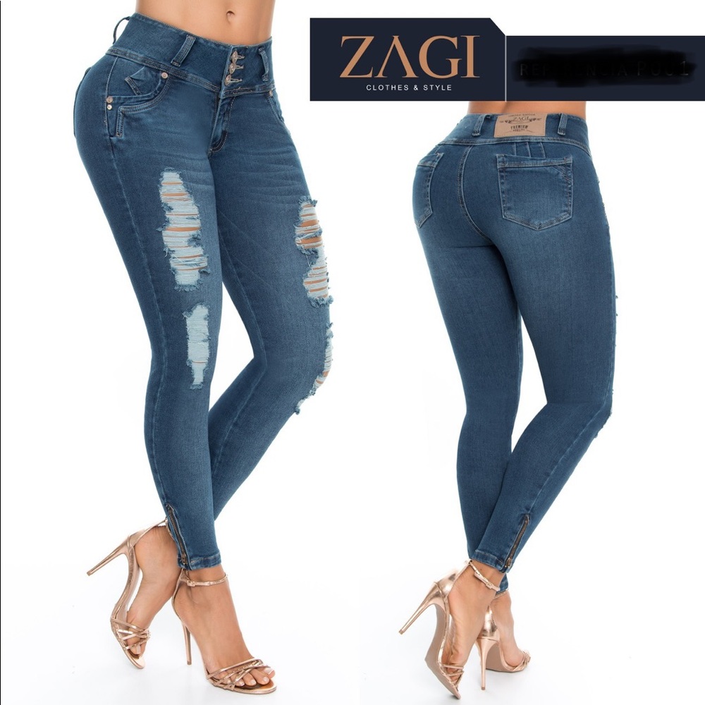 Distressed jeans